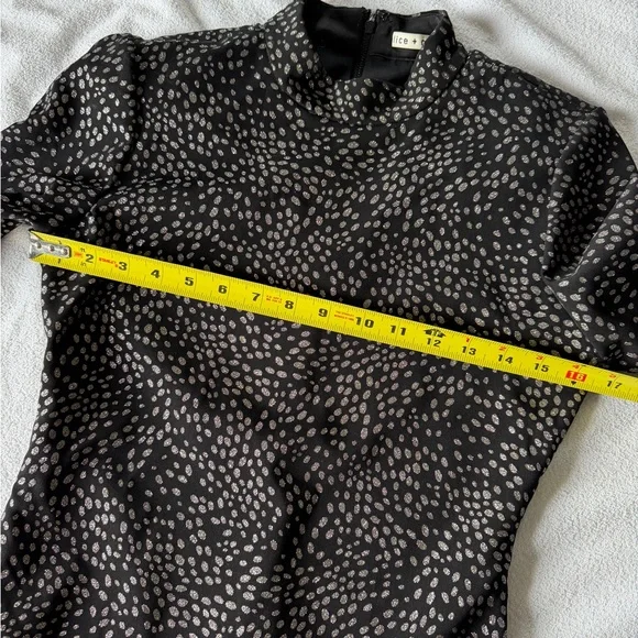 NWT $395 Alice + Olivia Black and Silver Mini Dress - Picture 11 of 11